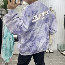 남자 빈티지 스카치 물나염 오버핏맨투맨