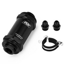 연료필터 Wlr racingpqy 검정색 an6an8an10 인라인 e85 에탄올 100 미크론 스테인레스 스틸 엘리먼트 및 pqy 스티커 포함, AN8 FITTING