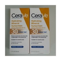 선크림 세라브 - 수분 공급 선크림 페이스 시어 틴트 SPF 30x2 - 1.7oz Exp