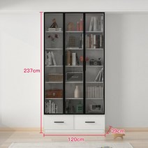 수납 거실 인테리어 책장 북유럽 미니멀리스트 거실용 목제 디스플레이 책장 사이드 테이블 옷장 선반 모듈식 가구, 23.120 wide two-draw