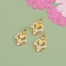 비즈공예 원석 Assoonas MA7918k 골드 도금 니켈 구리 금속 지르콘 매력 diy 귀걸이 펜던트 보석 만들기 10, 04 MA7904A