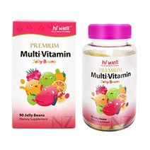 하이 웰 프리미엄 멀티 비타민 E 젤리빈 90정 2팩 Hi Well Premium Multi Vitamin 90 Jelly Beans, 90