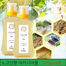 노고단향 지리산 벌꿀 아카시아꿀 토종벌꿀 자연숙성벌꿀 천연벌꿀 국내산 토종꿀 자연꿀 벌집꿀 꿀선물 꿀물 벌꿀차 꿀화분 꿀효능, 4병