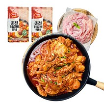 하림 춘천닭갈비양념 밀키트 (양념180g 2봉 닭목살1kg), 단품