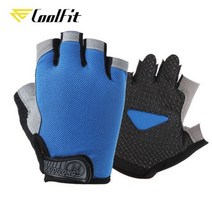 CoolFit-신제품 사이클링 미끄럼 방지 땀 흡수 반장갑 남녀 공용 통기성 충격 방지 스포츠 자전거 장갑, XL, Type A--Blue