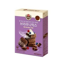 CJ더마켓 홈 베이킹 제과 제빵 빵 만들기 카페 디저트 아이 간식 브라우니믹스 초코 핫 케익 와플 브라우니 쿠키 머핀 깨찰빵 식빵 320G, 13개