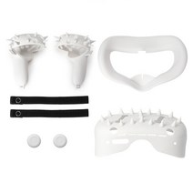 스마트폰VR 핸드폰 VR 안경 컨트롤러 보호 케이스 오큘러스 퀘스트 2 용 커버 가상 현실, 05 White set