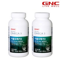 [GNC]더블 오메가3 600mg 60캡슐(60일분)x2병, 단품