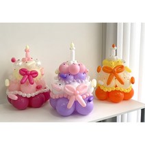 파티아일랜드 DIY 대형 케이크 풍선 만들기 생일케이크, 옐로우 케이크