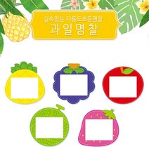 유아 어린이 미아 방지 이름표 명찰 과일 10개 1세트, 사과 NO.036