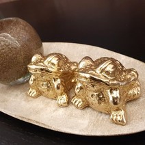 국산 두꺼비장식 국내제작 재물가득 복두꺼비(한쌍) 금두꺼비 떡두꺼비, 골드