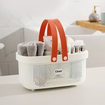 HND 휴대용 물빠짐 목욕바구니, 소-화이트