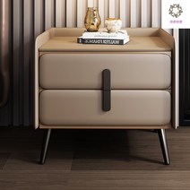 미니 협탁 소파 침대 유리 서랍 2단 엔틱 쇼파 접이식 테이블 대리석 라탄 거실 원목 장 아크릴 모듈 선반, 설치완료, [수입송목] 카키핑크-이탈리아 (기본사이즈 50cm)