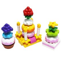 4세 유아 생일 케이크 만들기 블록놀이65p 교육기관 끼우기 유치원교구