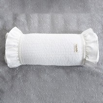 메밀베개 동그란 순면 경추 할머니 베개 원형 둥근베개, A타입(솔리드), 화이트