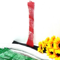 전선끈 날개형 철심0.6- 적색 1개 무료배송/칼라타이/전선타이/포장끈/과수원유인선/철심끈/난끈