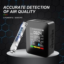 디지털 온도 테스터. 이산화탄소 기. 대기질 TVOC HCHO 분석기-A. 5 in 1 미터, 한개옵션0
