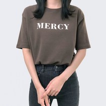 올린 여성 메르시 기본핏 겨울 기모 나염 피치 반팔 스판티