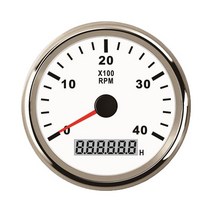 85mm 타코미터 Hourmeter 방수 트럭 자동차 차량용 보트 디젤 엔진 Tacho 미터 센서 게이지 REV 카운터 빨, 04 4K WS