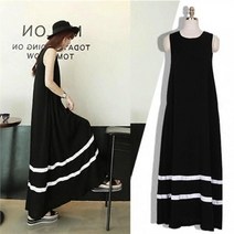 셀러허브 패션 여성 롱 민소매 여름 바캉스 바다 물 시원한 원피스