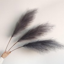대형 화분 39 인치 팜파스 잔디 크고 풍성한 꽃다발 웨딩 파티 홈 인테리어 식물 큰 100cm 리드 보헤미안, 01 1-grey_01 1-pcs