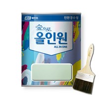 KCC 올인원 수성 다용도 친환경페인트 철재 목재 벽지 반광 3.78L, 애플민트