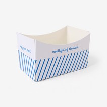 더팩컴퍼니 사선블루 버거트레이 종이박스 100개 1000개, 1세트