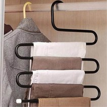 5단 바지 걸이 미끄럼 방지 기능성 옷걸이 공간 절약 남성 S자형 S자 옷걸이