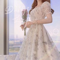 해외여행 플레어 러블리 플로럴 휴가 롱 꽃무늬 원피스 여름 프린팅 꽃 쉬폰 긴 드레스 캐주얼 짧은 소매 요정 의류 패션 파티 Vestidos 20044