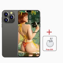 투명케이스 글로벌 버전 휴대폰 언락 안드로이드 13 듀얼 SIM 셀룰러 I15 프로 맥스 6.7HD, 07 Black EJ