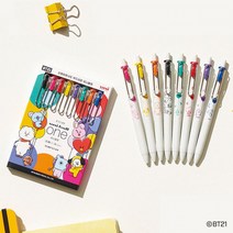 미쯔비시 유니볼 원 BT21 볼펜 0.38mm UMN-SBT-38, 쿠키 / 핑크