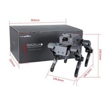 보드 부품 개발 모듈 호환 데스크탑 금속 로봇 개 바이오닉 DOGZILLA S1 AI 비전 카메라 포함 라즈베리 파이 4B 용 파이썬 프로그래밍 지원 12DOF, 번들 1