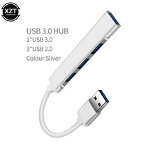USB 3.1 C 허브 4 포트 3.0 유형 2.0 분배기 변환기 Macbook Pro 용 OTG 어댑터 케이블 iMac PC 노트북, 01 usb3.0 silver