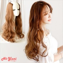하이유니 웨이브 펌 반가발 60cm, 네츄럴블랙