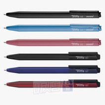 마켓덤 모나미 트리피스 볼펜 0.5MM 부드러운필기감 국산펜 국산, 적색(520330)