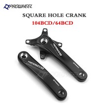 옴니움 크랭크 Prowheel 산악 자전거 스프로킷 104bcd mtb 부품 체인링, 사각 구멍, 175mm, 1개
