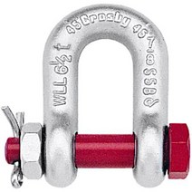 Crosby 1019882 Carbon Steel S-2150 Bolt Type Chain Shackle Self-Colored 9-1/2 Ton Working Load Lim, 1, 1-1/8