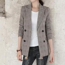 빨강몽키 rm8464 여성 투버튼 체크자켓 캐주얼자켓 봄가을자켓 간절기아우터