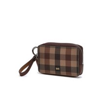 [국내정품]닥스 액세서리 [미니지퍼파우치][GINGHAM CLASSIC]브라운 깅엄 체크 PVC DBHO3FC23W3