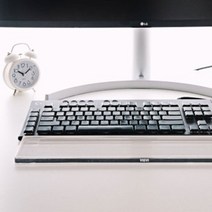 VISVI 경사가 있어서 편안한 아크릴 키보드 손목 받침대 보호대 팜레스트 풀키 텐키리스, 투명, 텐키리스360X80, 1개