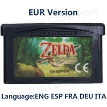GBA 게임 젤다 시리즈 32 비트 비디오 카트리지 콘솔 메모리 카드 미니시 캡 GBASP NDSL 미국 EUR 버전용 4 검, [03] Minish Cap EUR