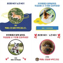 사이니즈 강아지 문패 팻말 자석부착 도어사인 초인종금지 벨누르지마세요 위급상황시 구해주세요 도어사인, 8.도스, L (14X14cm)