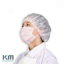 크린룸 일회용 방진캡 방진모 헤드캡 100개입 부직포 반도체공정 공공시설 제빵용