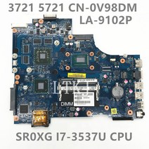 CN-0V98DM 메인 17R 3721 VAW11 LA-9102P W/ SR0XG I7-3537U CPU HD 8700M 100% 테스트, 한개옵션0
