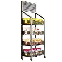 마트 진열대 철망 매대 인형 스낵 철제 진열장 문구점, 상세 페이지 참고, 블랙4단60x27x140cm후크 15개