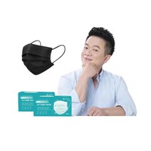 [200매] 숨쉬기 편한 김태균 마스크 국내생산 3중구조 MB필터 블랙 대형 (벌크포장), 대형 4개 (200매)   25600원