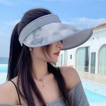 여자여름모자 라탄 남자 여름 챙 라피아햇여름 여자 비치 UV 보호 대형선 캡 실외 스포츠 조정 한 폴리 에스터 타이 염료 빈 탑 썬 모자 햇빛 차단용 여자용