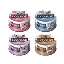 사조 러브잇 레드라벨 고양이 간식캔 160g, 흰살참치 + 훈제연어 혼합맛, 48개