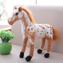 귀여운 말 플러시 동물 봉제 인형 어린이용 30cm 40cm 부드러운 현실적인 말 장난감 생일 선물 홈 인테리어, b