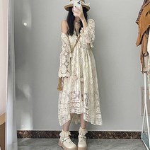 [당일배송]레이스태슬실방울 나시 롱원피스